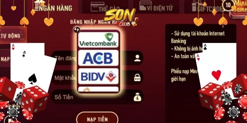 Nạp tiền thông qua Banking